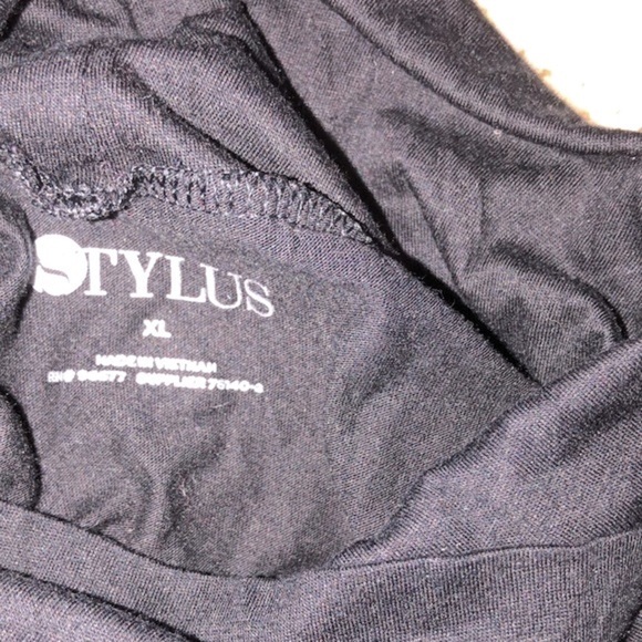 Stylus black knit turtleneck top size large - Picture 4 of 6